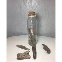 Geschenkidee Urlaub im Glas, Sand, Muscheln, Landkarte, Treibholz, Kieselsteine