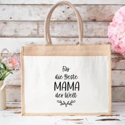 Geschenkidee zum Muttertag – Jutetasche für die beste Mama der Welt