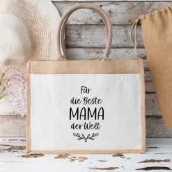 Geschenkidee zum Muttertag – Jutetasche für die beste Mama der Welt