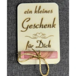 Geschenkkarte aus Holz – Geldgeschenk mit Lasergravur für besondere Anlässe