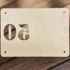 Geschenkkarten Holz „50. Geburtstag" Nr. 17