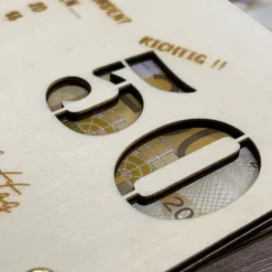 Geschenkkarten Holz „50. Geburtstag