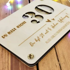 Geschenkkarten Holz „30. Geburtstag