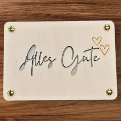 Geschenkkarten Holz „Alles Gute" Nr. 06