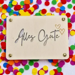 Geschenkkarten Holz „Alles Gute