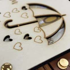 Geschenkkarten Holz „Geldregen" Nr. 10