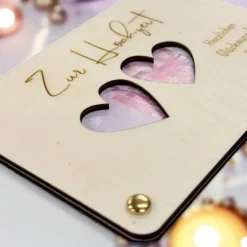 Geschenkkarten Holz „Hochzeit“ Nr. 19