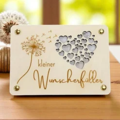 Geschenkkarten Holz „kleiner Wunscherfüller" Nr. 01