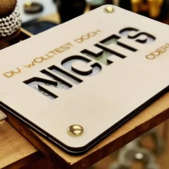 Geschenkkarten Holz „Nichts" Nr. 03