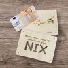 Geschenkkarten Holz „NIX" Nr. 04