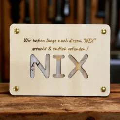 Geschenkkarten Holz „NIX
