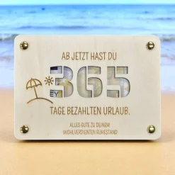 Geschenkkarten Holz „Rente“ Nr. 14