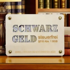 Geschenkkarten Holz „Schwarzgeld" Nr. 13