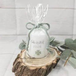 Geschenkkerze - Kerze zu Neujahr, Silvester, Tischdekoration