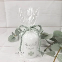 Geschenkkerze - Kerze zu Neujahr, Silvester, Tischdekoration