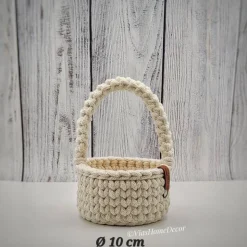 Geschenkkorb mit Henkel und Holzboden – in 3 Größen, ideal als Blumenkorb zur Hochzeit oder Deko