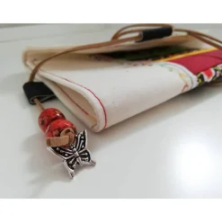 Geschenkkuvert Gutscheinkuvert Stoffkuvert Stoffumschlag Blumen Flowers Upcycling