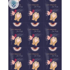 Geschenkpapier 1000 Glückwünsche für Dich, 10 Papierbogen zur Kommunion und Konfirmation