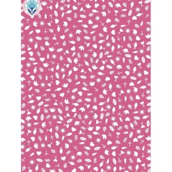 Geschenkpapier Christliche Symbole beere/blau, 10 Papierbogen zur Kommunion + Konfirmation