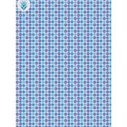 Geschenkpapier Fische blau/lila, 10 Papierbogen zur Kommunion + Konfirmation und für christliche Feste