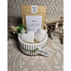 Geschenkschale aus Raysin – Handgemachtes Mitbringsel & Abschiedsgeschenk personalisierbar