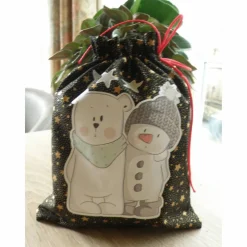 Geschenksäckchen " Der kleine Schneemann und sein Freund "