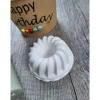 Geschenk-Set / Happy Birthday / im Becher / Kerzenhalter / Kerze / Reagenzglas / Smileyperlen