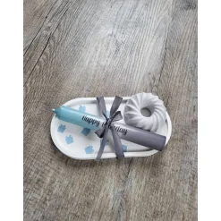 Geschenk-Set / Happy Birthday / Dekotablettr / Gugelhupf / Kerze dreifarbig