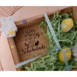 Geschenkset | Holz | Mitbringsel | Geschenkidee | Geschenk | Ostern | Osterhase | Frühling