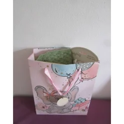 Geschenkset Baby zur Geburt - Babydecke grün