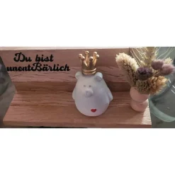 Geschenkset Du bist unentBärlich – liebevolles Arrangement mit Trockenblumen & Keraflottbär