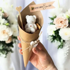 Geschenkset 'Du bist unentBÄRlich' – Liebevolle Überraschung zum Valentinstag mit duftendem Blütenkonfetti