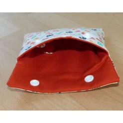 Geschenk-Set: Federmäppchen, Etui und Schlüsselband mit bunten Zahlen aus Biobaumwolle, Handarbeit