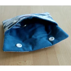 Geschenk-Set: Federmäppchen und Schlüssel- Etui mit Fischen aus Biobaumwolle, Handarbeit