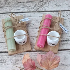 Geschenkset "Für Dich" ~ Mitbringsel ~ Geburtstag ~ Stabkerze mit Kerzenhalter ~ Deko Kerze