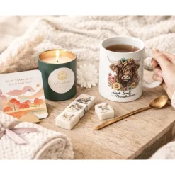 Geschenkset für Frauen – Kerze, Tasse & Wohlfühlset handgemacht | Geschenkidee Geburtstag, Mama & Freundin