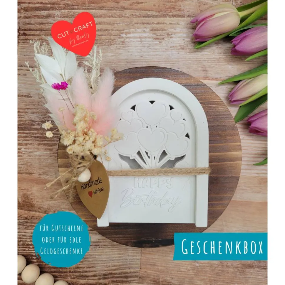 Geschenkset Geburtstag, Mitbringsel, Geschenk Gutscheinbox, Verpackung Geldgeschenk, Happy Birthday Geschenkidee