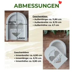 Geschenkset Geburtstag, Mitbringsel, Geschenk aus Gießmasse, Gutscheinbox, Verpackung Geldgeschenk Alles Liebe