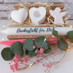 Geschenkset Muttertag – Liebevolles Geschenk für Mama mit Kerze, Herz & Engel aus Raysin