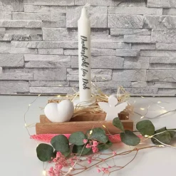 Geschenkset Muttertag – Liebevolles Geschenk für Mama mit Kerze, Herz & Engel aus Raysin