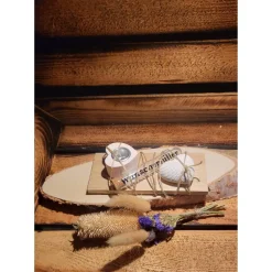 Geschenkset Wunscherfüller – Handgemachtes Geldgeschenk mit Herz-Teelicht & Keraflott-Deko