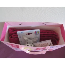 Geschenkset zur Geburt - Babydecke, Babyspielzeug und Karte