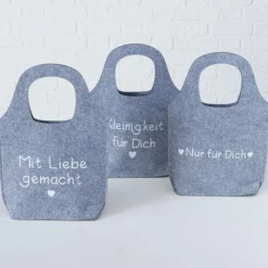 Geschenktasche Filz 3 verschiedene Sprüche Geschenktüte