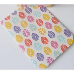 Geschenktüte Geblümte Ostereier, 10 Stück Bodenbeutel-Papiertüten für Ostergeschenke