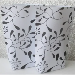 Geschenktüte Mistelzweige, 5 Papiertüten Weihnachten, Bodenbeutel mit stilisierten Zweigen