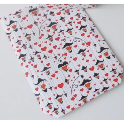 Geschenktüte mit Herzen und Laternen, 5 Stück Bodenbeutel-Papiertüten für Geschenke von Herzen