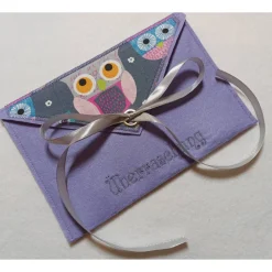 Geschenkumschlag mit Stickerei "Überraschung" Umschlag Filzumschlag