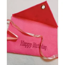 Geschenkumschlag mit Stickerei "Happy Birthday"  Filzumschlag Umschlag