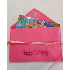 Geschenkumschlag mit Stickerei 