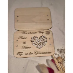 Geschenkverpackung aus Holz Geldgeschenk oder Gutschein für Hochzeit stilvoll verpackt und personalisierbar